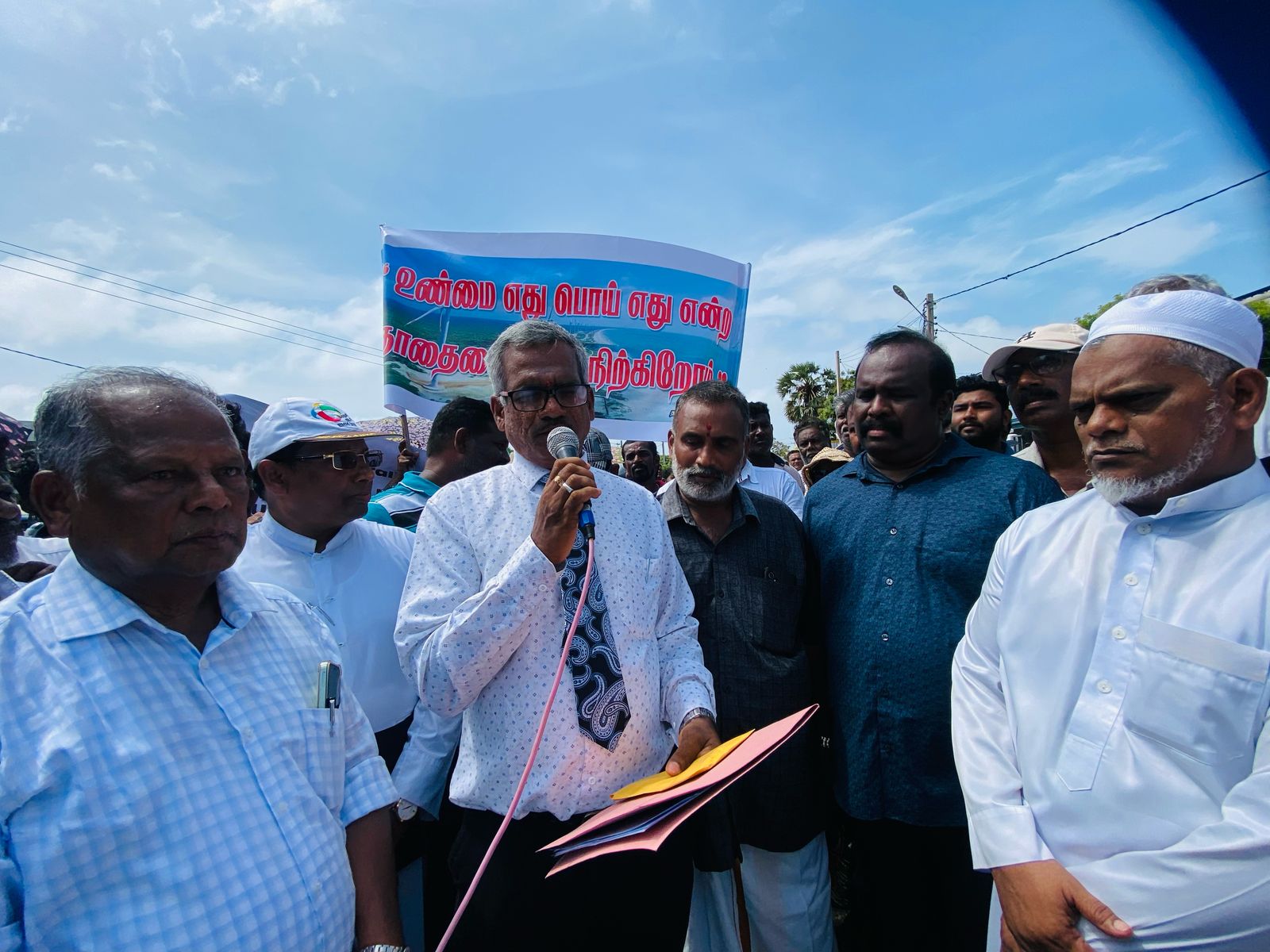 Protest against mannar wind power