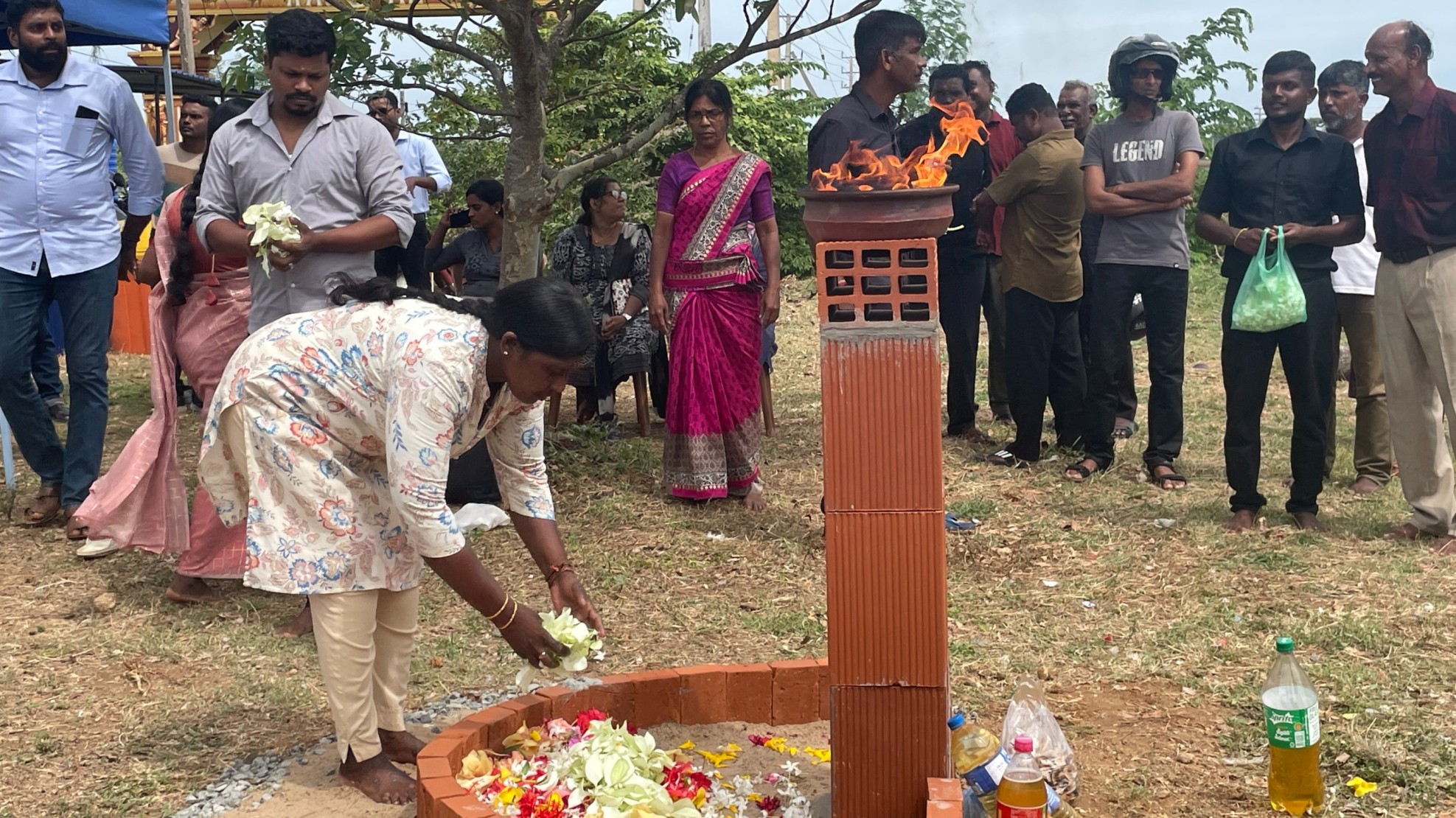 Unextinguished flame protest in chemmani