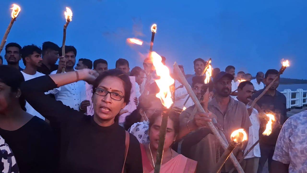 Unextinguished flame protest in chemmani