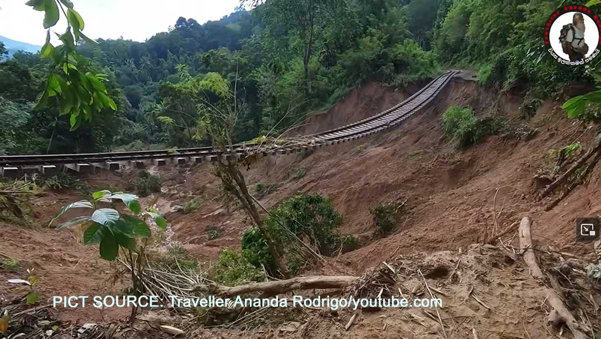 Railway damaged 