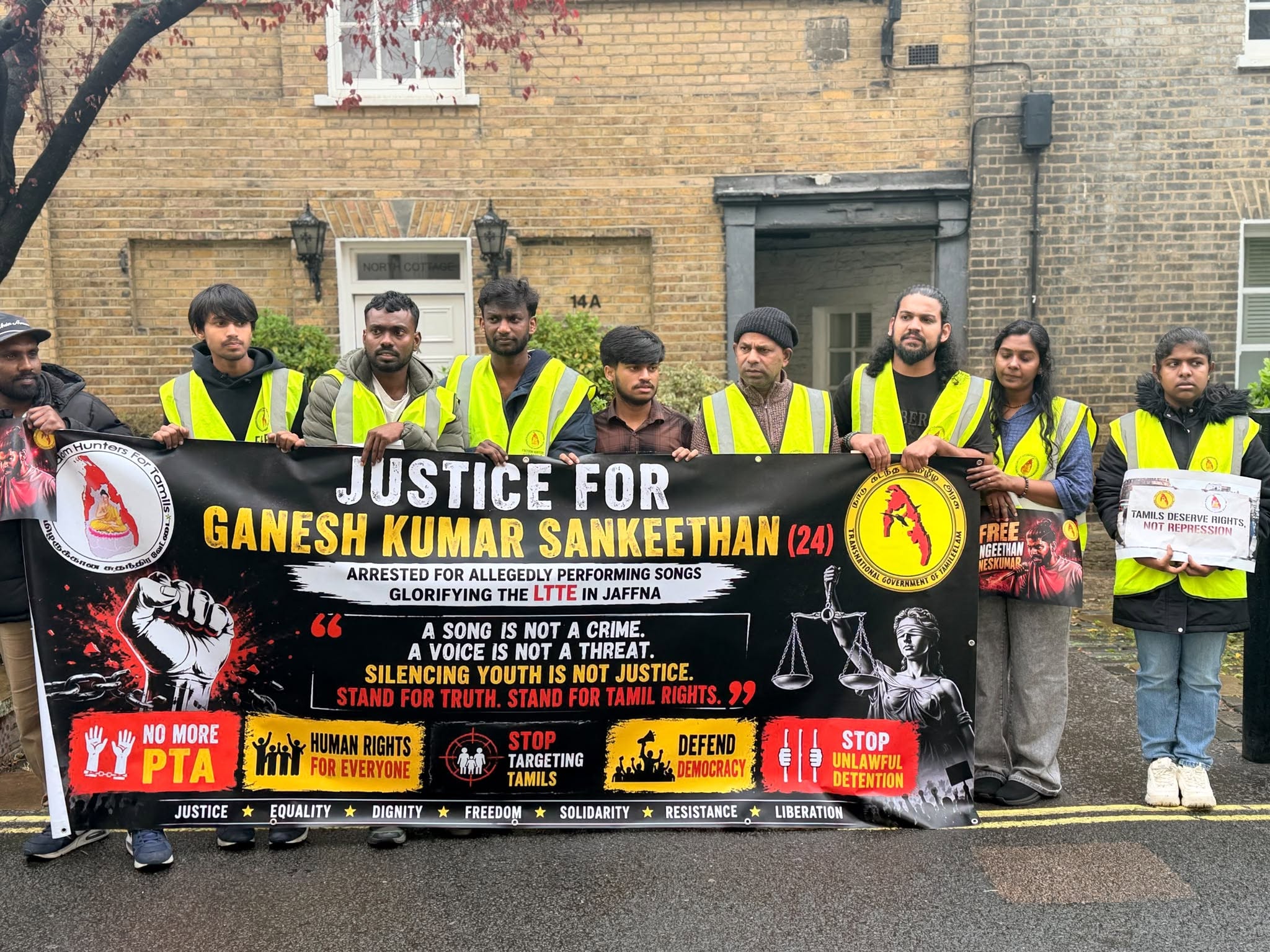 London protest over Hiphop Sangee's arrest